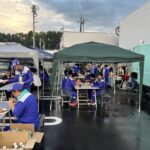 残念ながら雨天の住友電工オプティフロンティア様納涼祭