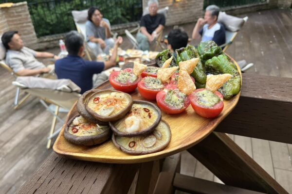 0708出張BBQ榮太棲01 蓼科別荘にて接待